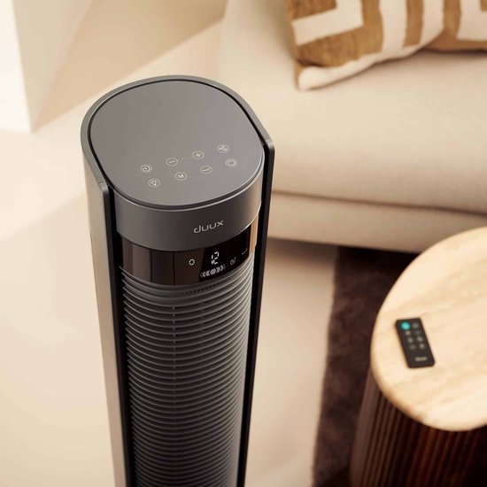 Duux Elevate – Stille Torenventilator met Ionisator – 26 Snelheden & Slaapmodus - Grijs