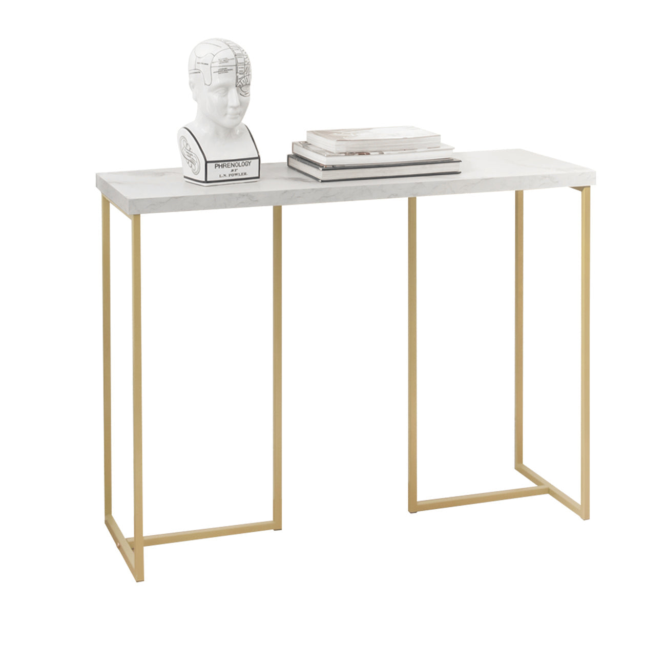 SoBuy Bijzettafel - Hoogwaardig - Ijzeren Frame -100 x 40 x 80 cm