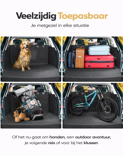 Heldenwerk Kofferbakbescherming hond met zij- en bumperbescherming - universele auto kofferbak hondendeken waterdicht en krasbestendig - kofferbakdeken honden