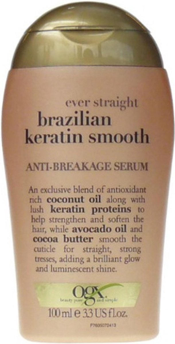 OGX Ever Straight Brazilian Keratin Therapy Conditioner - 88,7 ml - Reisformaat - Met Keratine, Kokos- & Avocado-olie