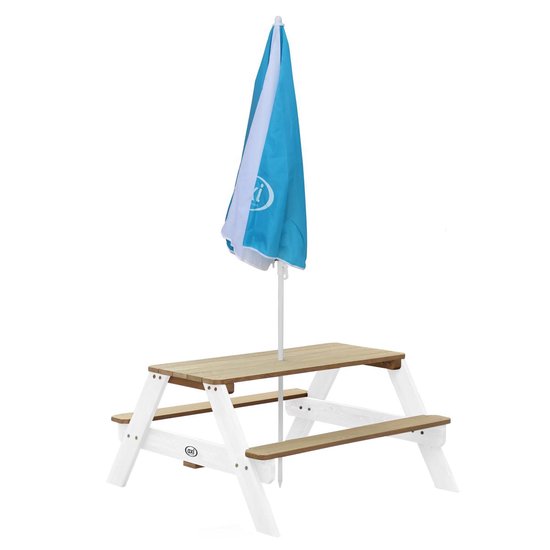 AXI Parasol ⌀125 cm - Blauw/wit - Verstelbare hoogte van 110 tot 175 cm