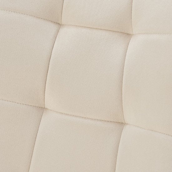 Stalen Eetkamerstoelen Blanca - Set van 2 - Beige - Fluweel