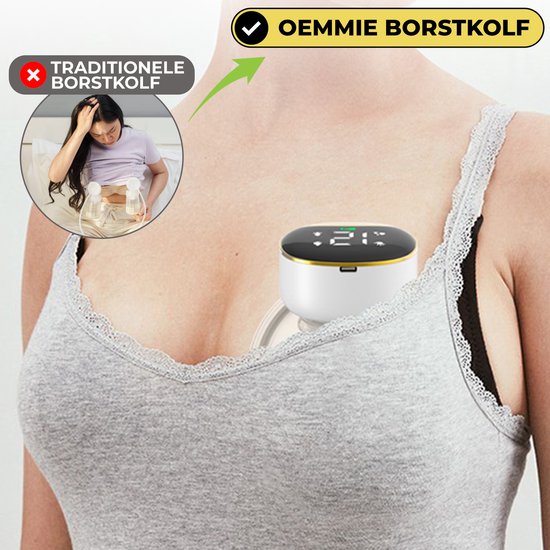 Oemmie Elektrische Borstkolf - Handsfree Borstkolf - Draadloze Borstkolf - Draagbaar - Dubbele Borstkolf - BPA- vrij - Oplaadbare Accu -