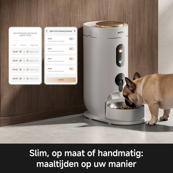 NutriPal 10 Ultra – Slimme Automatische Voerbak voor Katten met HD Camera, App-bediening - 4L - Wit
