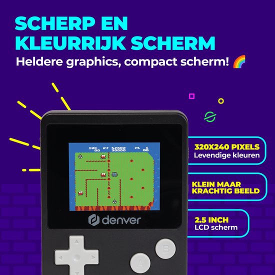 Denver Retro Game Console - 200 spellen - Spelcomputer voor Kinderen - GMP290