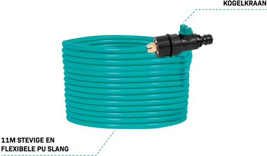 VONROC Waterslang 11 meter – voor VONROC Telescopische Wasborstel TB508XX en TB509XX