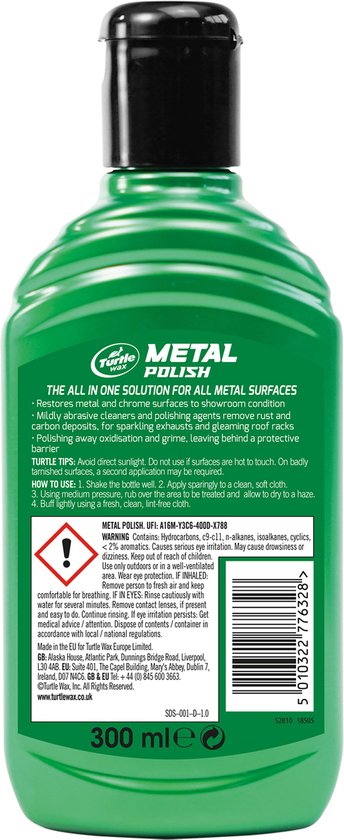Turtle Wax 52853 GL All Metal Polish 300ml - Metaalreiniger