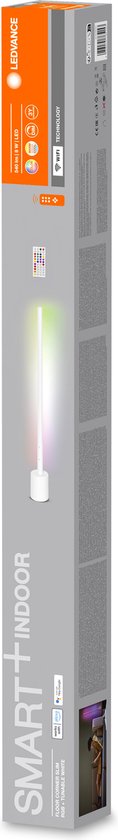 LEDVANCE SMART+ WIFI LED-hoekvloerlamp, slank, wit, 8W