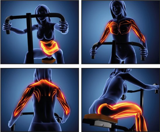 TOTAL Crunch hometrainer - fitnessapparaat - biceps, latissimus, buik, schouders, rug en deltaspieren - lichte cardiotraining - Mail Order Edition