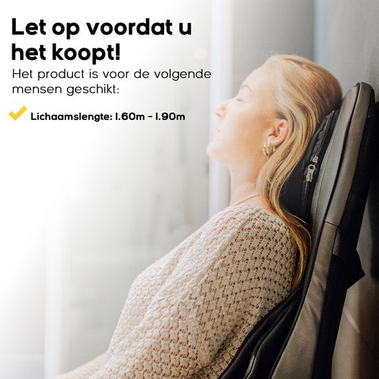 CALMENTA® Shiatsu Massagestoel – Opbergtas - Massagekussen - Compressiemassage – Elektrisch Warmtefunctie