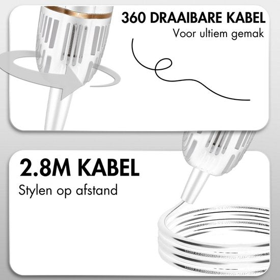Sansbeauté® 9-in-1 Airstyler met Diffuser - Multistyler - Föhnborstel Kort Haar - Haarkruller - Haarstyler - Haardroger - Warmteborstel - Krulborstel - Krultang - Haarstijler - Stijlborstel - 5 in 1 Hairstyler