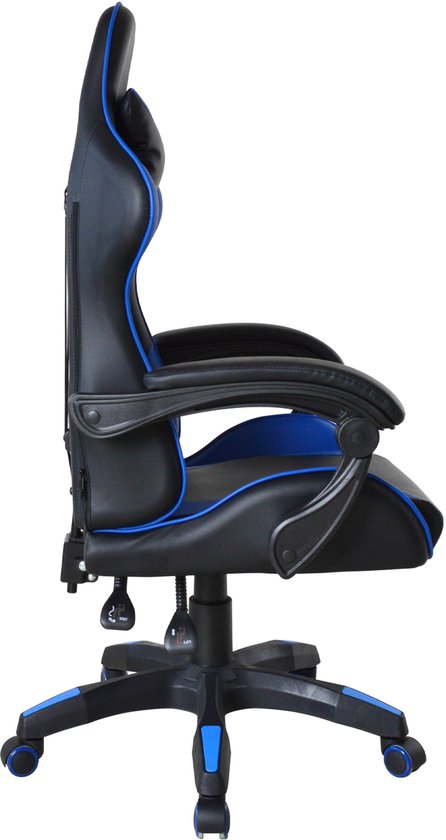 VDD Gaming - Gamestoel - Game Stoel - Gamingstoel - Gamestoel Zwart- Gamestoel Blauw - Bureaustoel - Bureau Stoel - Verstelbaar - Ergonomisch - Max 120 kg