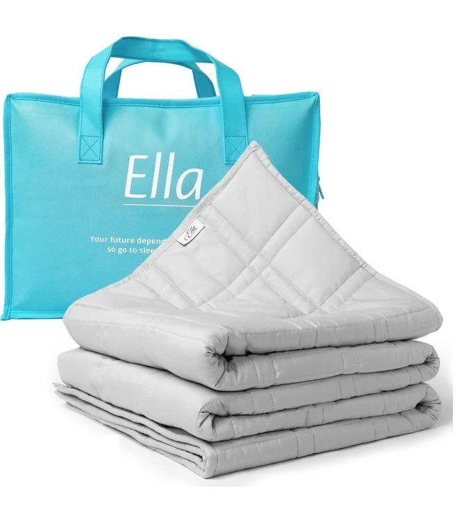 EL-Life Verzwaringsdeken 7kg 150 x 200cm - Zwaartedeken - Weighted Blanket - Verzwaarde Deken - OEKO-TEX Katoen - Lichtgrijs