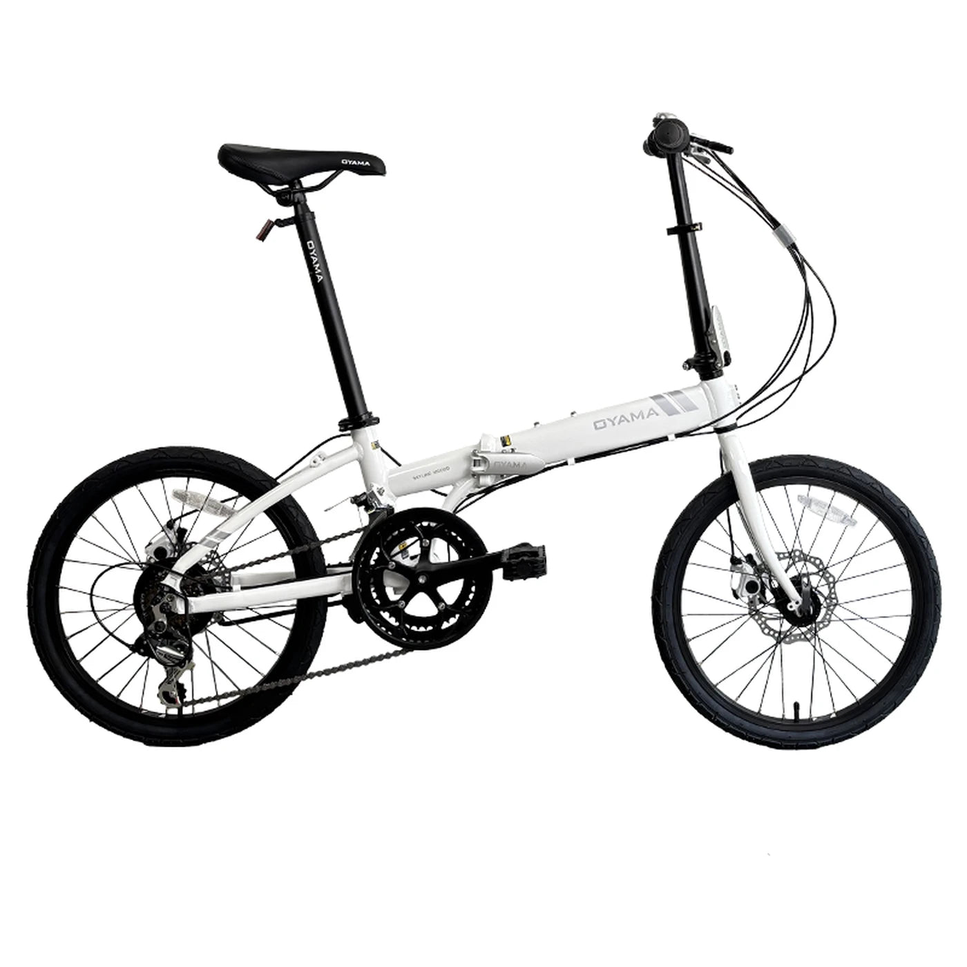 OYAMA 500 Vouwfiets 20 inch - Aluminiumlegering - Wit - Lichtgewicht en Compact