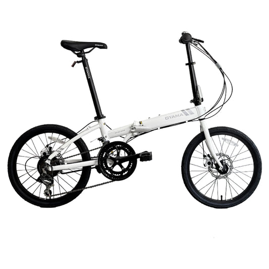 OYAMA 500 Vouwfiets 20 inch - Aluminiumlegering - Wit - Lichtgewicht en Compact