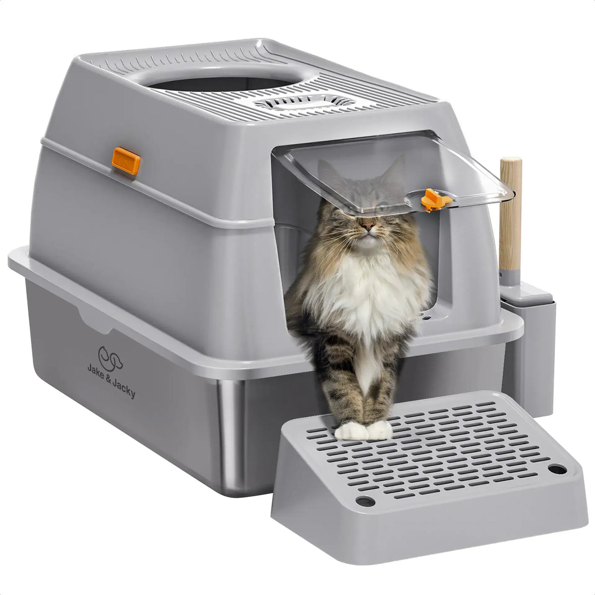 Hop In Kattenbak - RVS - Hygiënisch - Zilver
