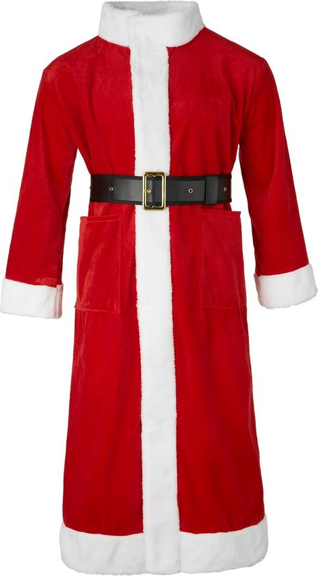 Dressforfun Mantel kerstman klassiek XXL - verkleedkleding kostuum halloween verkleden feestkleding carnavalskleding carnaval feestkledij partykleding - 303467