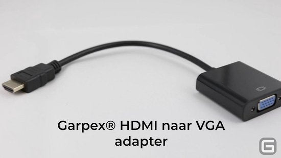 Garpex® HDMI naar VGA Adapter – HDMI naar VGA – Full HD 1080P – Male naar Female - HDMI Kabel - Extra Monitor