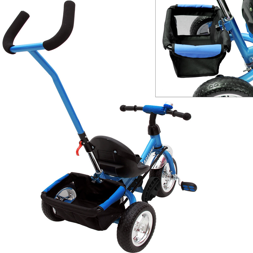 Deuba Kinderdriewieler Raceline - metaal - duwstang - blauw