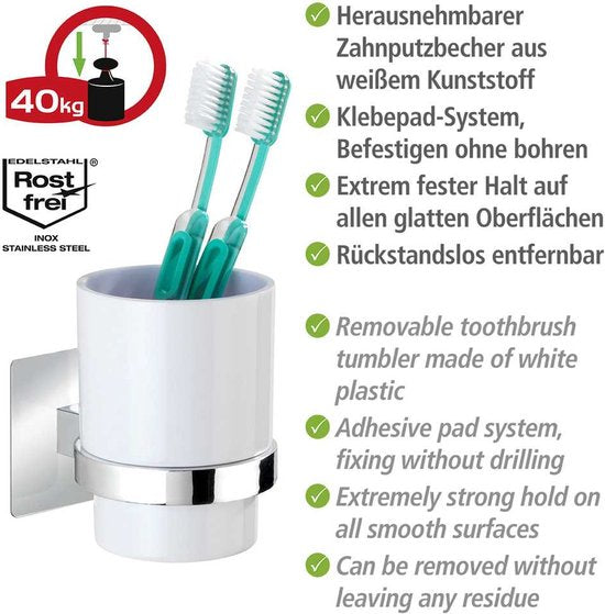 Turbo-Loc® Tandenborstelbeker Quadro Bevestigen zonder boren