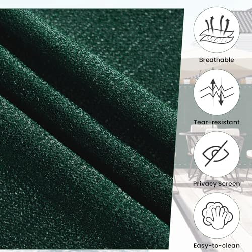 Woltu Schaduwdoek 1,5 x 15 m Groen - Privacy Scherm en Windscherm voor Tuin en Balkon