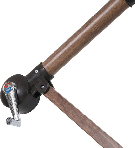 AXI Dion Zweefparasol Ø 300cm Eikenlook/groen – Gepoedercoat frame met kruisvoet