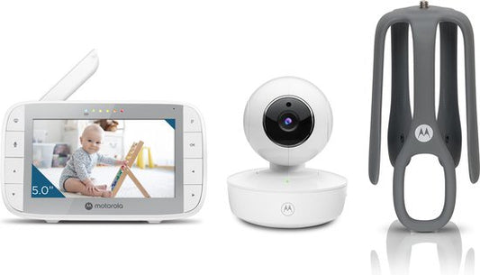 Motorola Nursery Babyfoon met Camera - Baby Monitor VM 55 - Baby Camera met Kleuren Display, Tweeweg Communicatie en Infrarood Nachtvisie - 300M Bereik - Inzoomen, Kantelen en Draaien