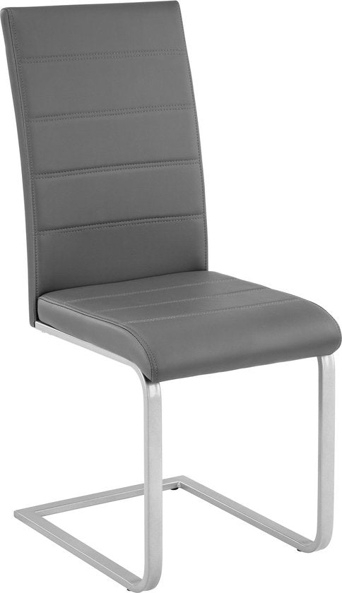 tectake® - set van 2 eetkamerstoelen Bettina grijs - 402551