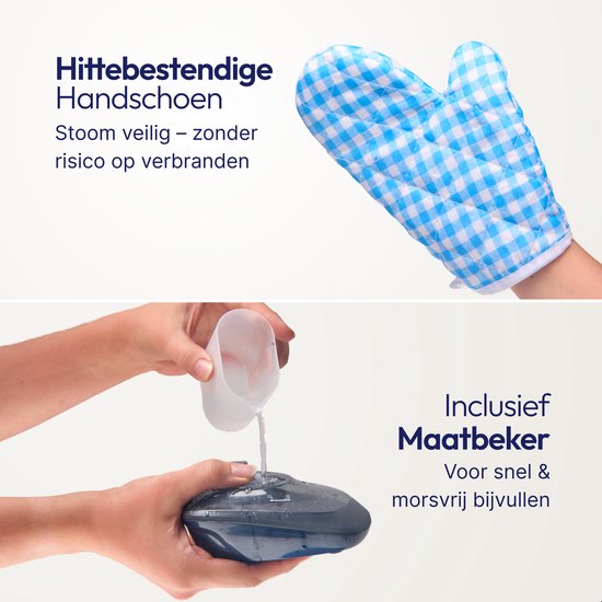 Kledingstomer 300ml – 2 Opzetstukken – Stoomapparaat Kleding – Stomer Kleding – Reisstrijkijzer – Handstomer – Steamer – Qualiz®