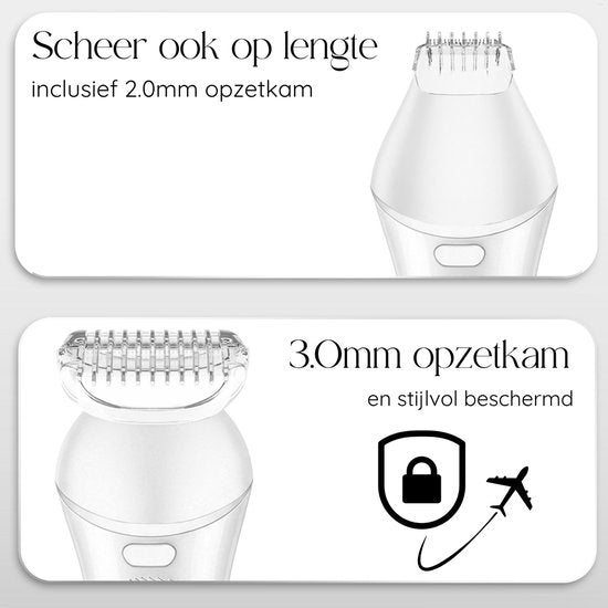 Sansbeauté® 7 in 1 Ladyshave voor Vrouwen - Gezicht - Oksels - Benen - Epilator - Trimmer voor Vrouwen & Dames - Bikinitrimmer Dames - Trimmer Vrouw Intiem - Scheerapparaat Vrouw