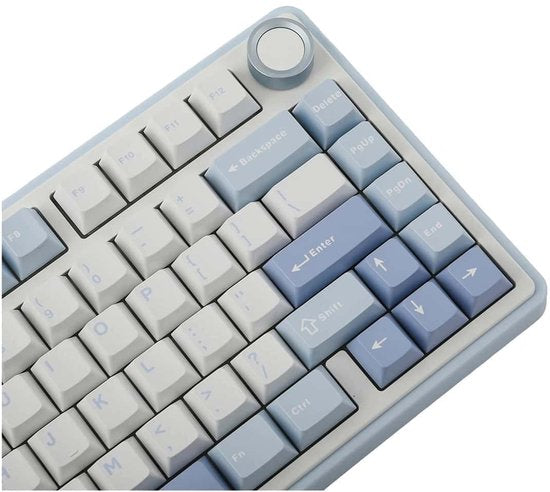 EPOMAKER F75 Sea Salt Blue LEOBOG Greywood V3 Switch RGB Draadloos Hotswap Mechanisch Gaming Toetsenbord