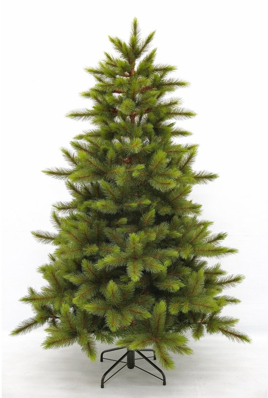 Triumph Tree Wyoming Spar - Kerstboom met 460 Dennentakjes en Inhaakconstructie - Kerstversiering voor Binnen met Natuurlijke Uitstraling - Kunstboom met Harde PVC-naalden - H155 x Ø117 cm - Groen