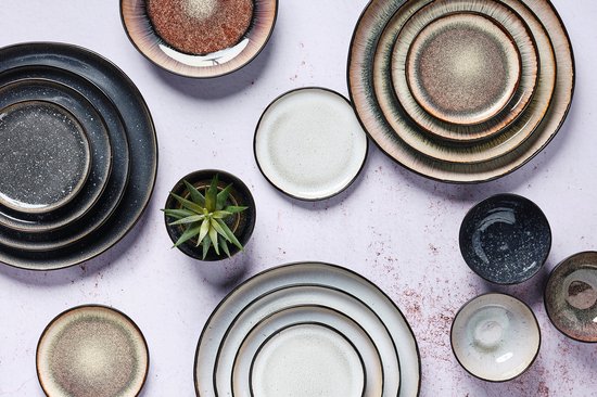 Volledige servies IRIS - 48 stuks - Wildbruin