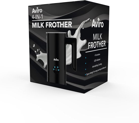 Aviro Melkopschuimer Met Schenktuit - Elektrisch - 300ML - 4-in-1 - Melkschuimer - Melkklopper - Milk Frother - Zwart