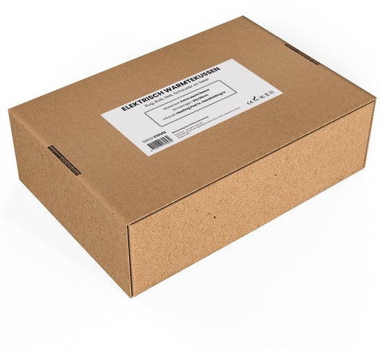Seranova Elektrisch Warmtekussen voor Rug, Voeten, Nek, Schouders, Buik - Heating Pad - Verwarmingskussen - Wasbaar - 60x30cm - Grijs