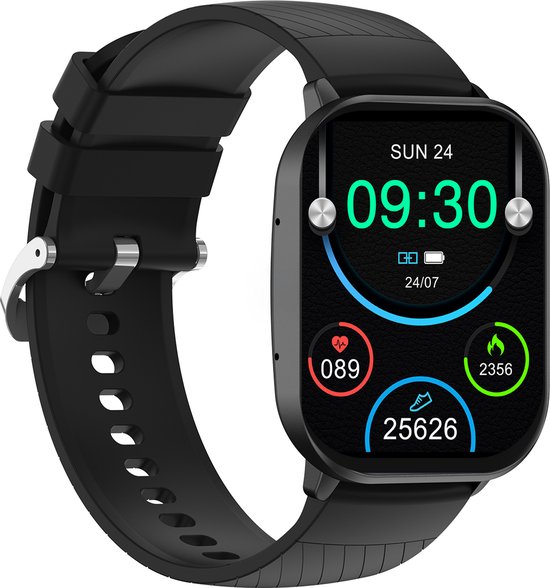 Denver Smartwatch - Android iOS - Volledige Belfunctie - Amoled Display - Sporthorloge - Hartslagmeter - Saturatiemeter - Slaapmonitor - SWC187B