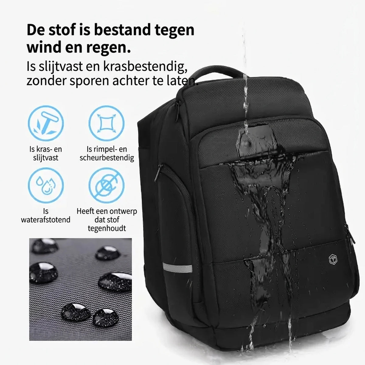 Ochama TANK Sportrugzak 35 Liter - Ruime Rugzak voor Sportschool en Reizen - Zwart