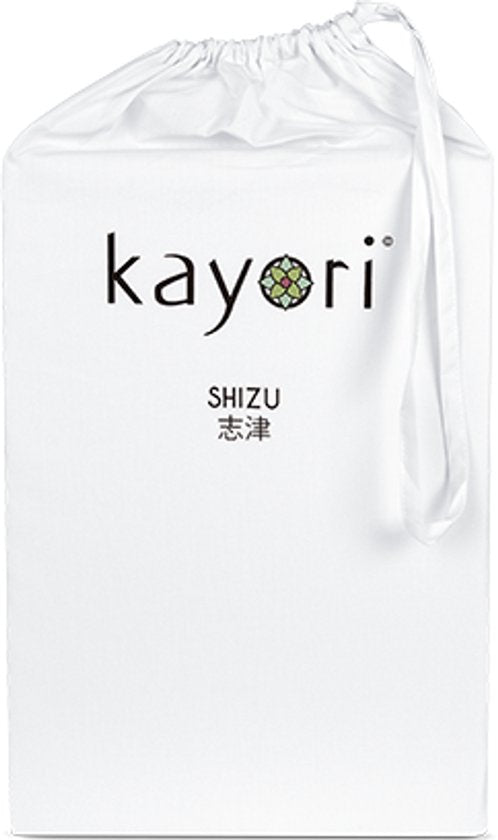 Kayori Shizu Molton Hoeslaken Stretch - 90-100x200-220 cm - Matrasbeschermer - Biologisch Katoen - Wit