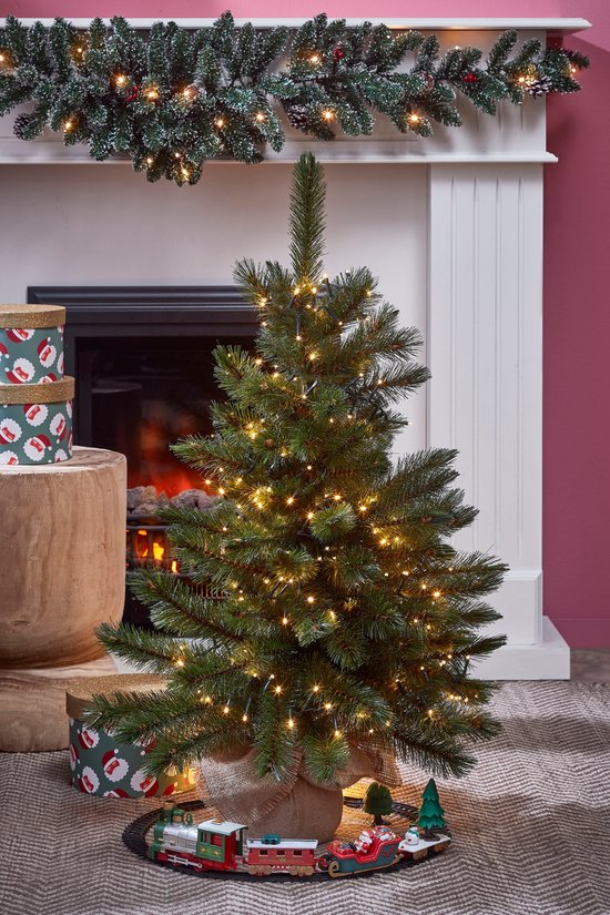 Triumph Tree Forest Frosted Kunstkerstboom in Jute - H90 x Ø62 cm - Groen