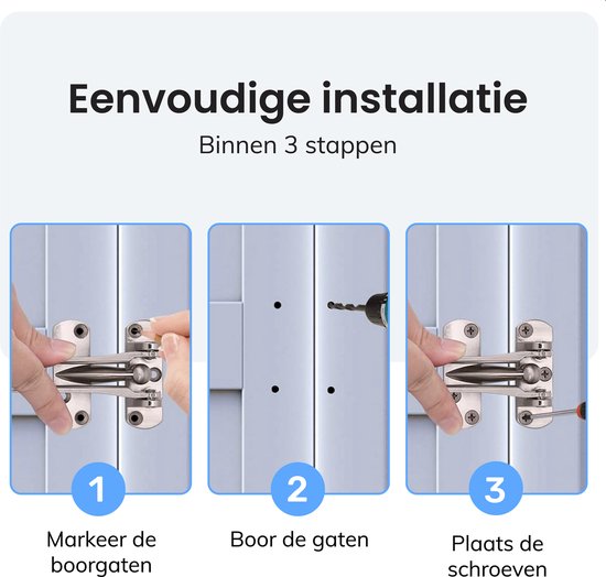 Deurslot voor binnendeur - Zilver - Sloten - Deur - Klink vergrendeling - Slotjes - Buitendeur - WC - Veiligheid - Luft