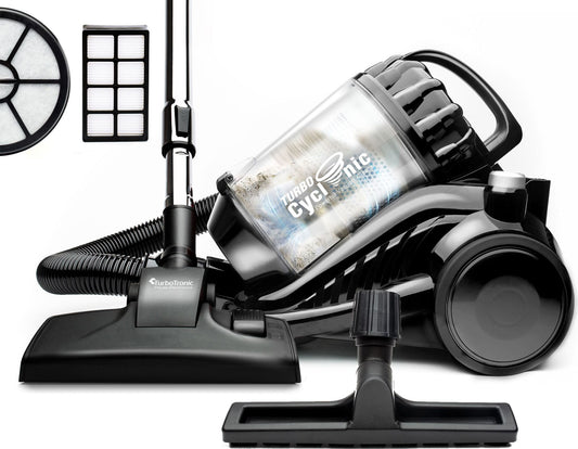 TurboTronic CV05 Beutelloze Stofzuiger 900W 22kPa Multi-Cycloon 3,5L | Zilvergrijs | 12m Actieradius | Compact & Krachtig