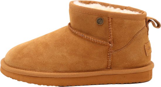Alpacas Footwear – Dames - Echt suéde korte laarzen - Gevoerd met 100% zachte lamswol - Chestnut - 41