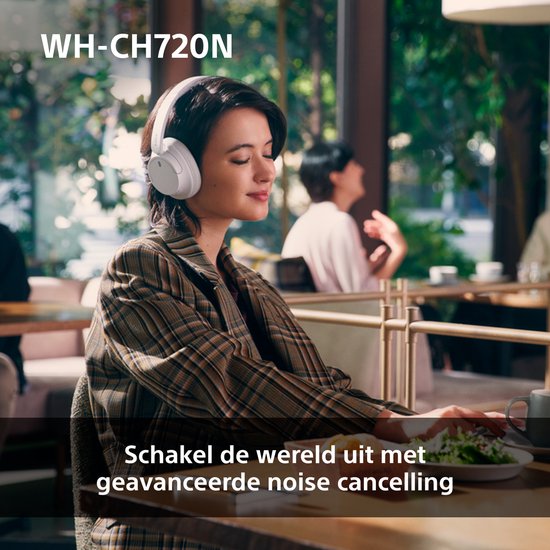 Sony WH-CH720N – Draadloze over-ear koptelefoon met Noise Cancelling - Roze