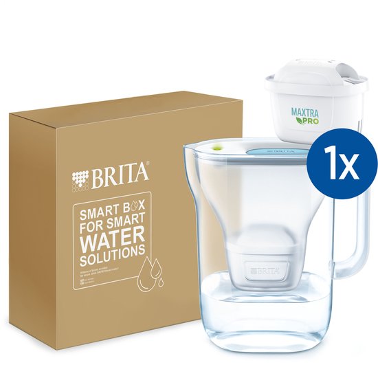 BRITA Waterfilterkan Style cool - 2,4L - Blauw - Incl 1 MAXTRA PRO Pure Performance waterfilter - Duurzaam verpakt