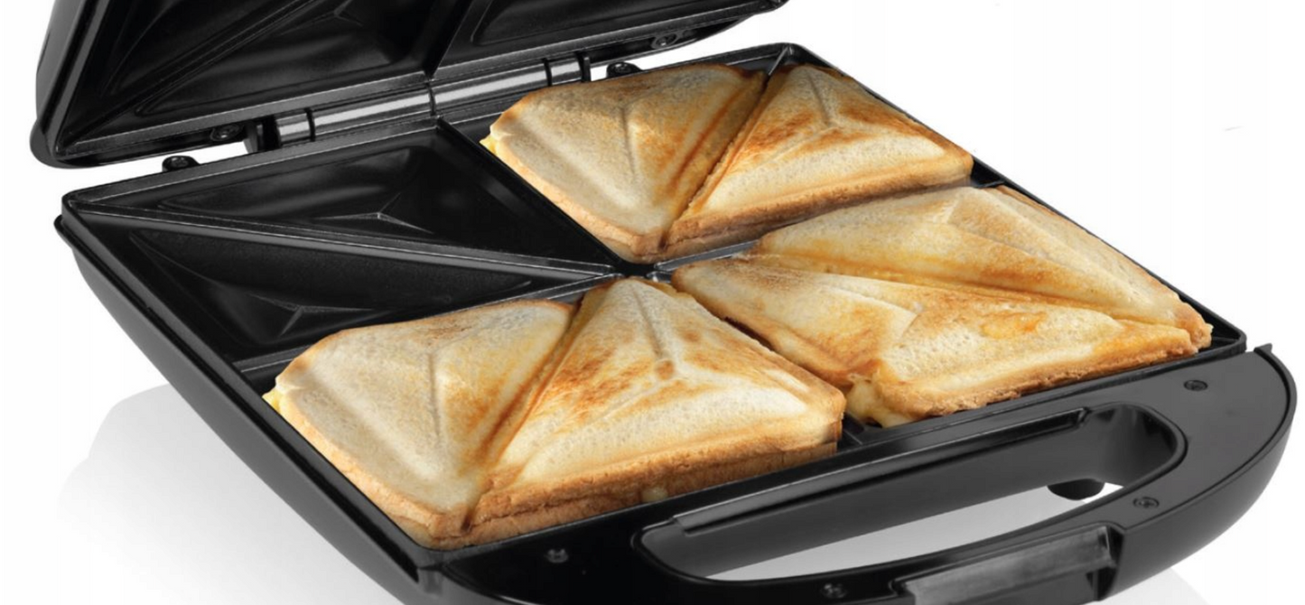 Princess Sandwichmaker XL - Broodrooster voor 4 Sandwiches - 25 x 22 cm - Zwart
