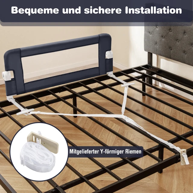 Coast Bedhekje - Veiligheid - Verstelbaar - Mesh - Oxford - Kinderbed - Donkergrijs