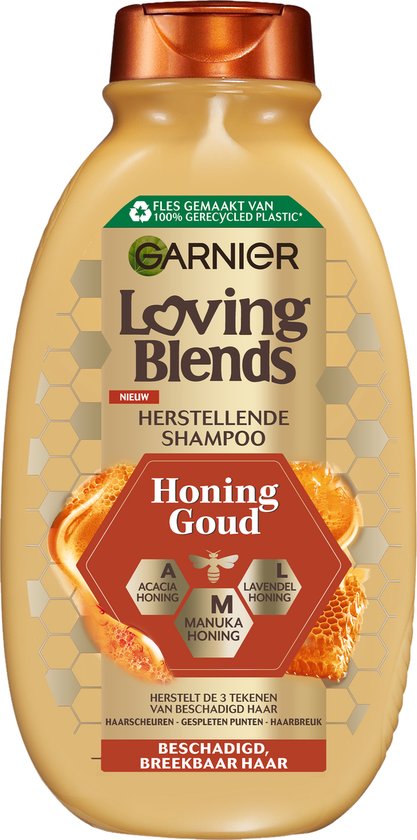 Garnier Loving Blends - Shampoo - Honing Goud - Haarverzorging voor beschadigd of Breekbaar Haar - 300 ml