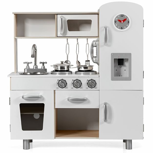 Coast Kinderkeuken hout - Incl. Accessoires - 72,5 x 29 x 81,5 cm - Wit