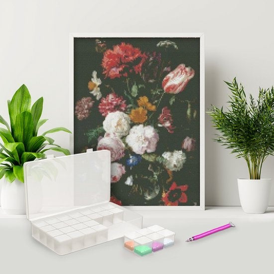 Rubye® Diamond Painting Accessoires Pakket - Opbergdoos - Diamond Painting Volwassenen - Roller - Pennen - Wax - Schudbakjes - Etui - Pincet - Starterspakket