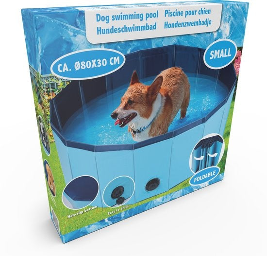 maxxpro Hondenzwembad Opvouwbaar - Antislip - Leegloopventiel - ⌀ 80 cm - Blauw